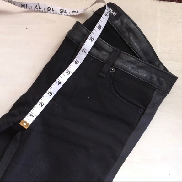 Hudson Leeloo Leather Trim Super Skinny Crop - Size 27 - Picture 3 of 6
